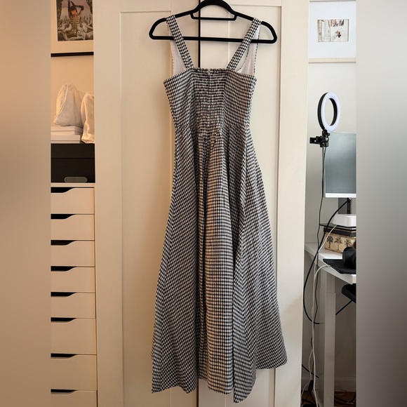 Reformation Balia Linen Dress Black and White Gingham XS / 0 - Picture 10 of 12